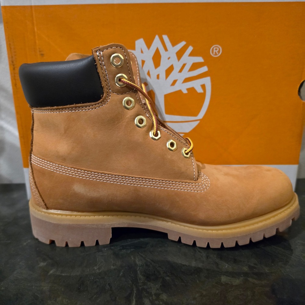 Timberland Mens Premium 6 Inch Waterproof Boot Wheat Nubuck TB110061 8.5M - Picture 8 of 13